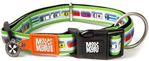 Max & Molly Fashion Smart Id Dog Collar, anti-fade, dimensionamento ajustável com perfil de estimação ID ID ID ID qR, impermeável