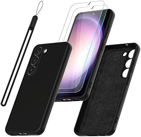 JASMAS para Samsung Galaxy S23 Plus Case com protetor de tela [2 pacote], [Bulit em campanha de microfibra] Tampa de protetora