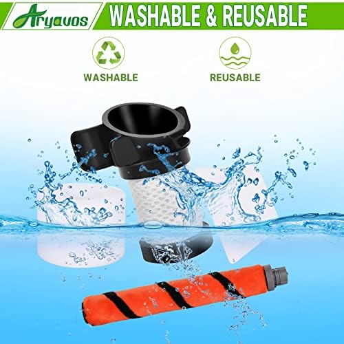 Substituição do filtro para o tubarão ionflex duoclean if100 x30 f60 f80 if200 if201 if202 if251 if252 if281 if282 if285 uf280 ir141 a vácuo, 1 pincel + 1 filtro hepa + 4 filtros de feltro de espuma, xpreMf100 xpStmf1