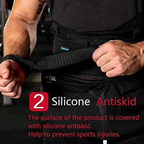 Algodão skdk algodão dura Tripas de levantamento de pulseiras Apertos de banda de banda com silicone acolchoado e anti-skid-para levantamento de peso, musculação, xfit, treinamento de força