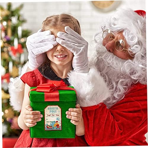 Ecojoy 200 peças de adesivos de Santa Claus rolam adesivos de etiquetas de natal vintage para entrega do Papai Noel do