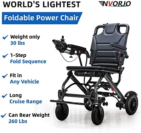 Cadeiras elétricas para adultos, cadeiras de rodas motorizadas, 13,8 kg quando sem baterias, equipadas com baterias de lítio de