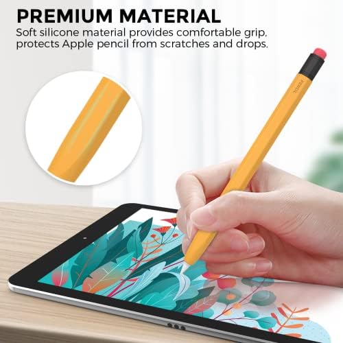 Love Mei Case para Apple lápis Silicone 1st Gen Dual Color Silicone Sleeve Protective Case, Prevenção de rolagem Perfeita