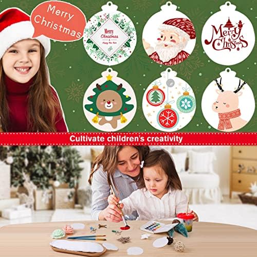 3 polegadas de ornamento de acrílico limpo em branco, Acejoz 36pcs em branco Ornamentos de acrílico para os espaços em branco de Cricut Christmas com buraco para projetos de vinil