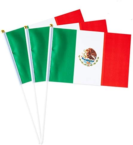 México bandeira mexicana pequena mini bandeiras de manuseio de mão Decorações 1 dúzia
