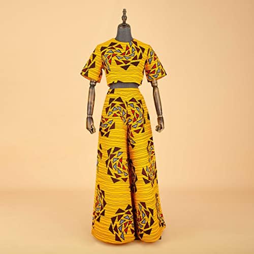Conjunto de rastreas para mulheres tampos de estampas africanas e calças de ankara plus size dashiki roupas de traje de