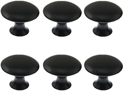 Maça de gaveta XGNG 6pcs Premium Round Gaveta Leia Tamanho Grande Placks de cozinha preta de guarda