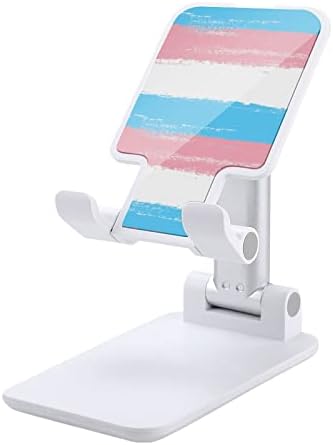 Bandeira de transgênero dobrável suporte de telefone celular portátil suporte ajustável para acessórios de mesa de viagem