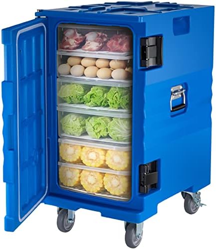 Vevor com isolamento de alimentos transportadora, caixa quente de 109 qt para catering, portador de caixa de alimentos LLDPE com