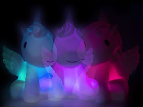 Sciencegeek iluminar unicórnio 7 cores LED mudam brinquedo de novidade noturno para crianças