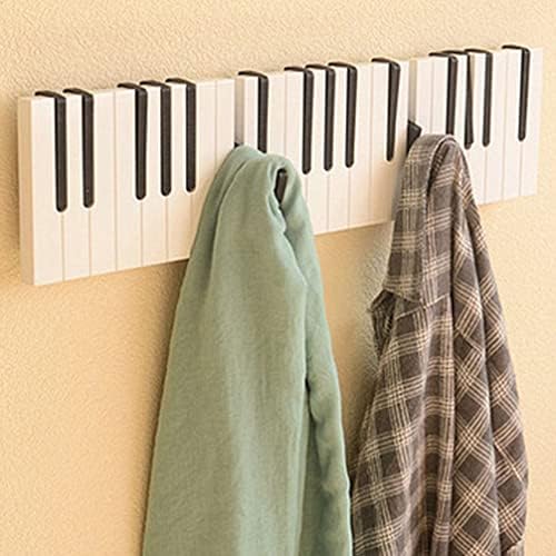 Cabides de metal de cabilock de madeira pesada gancho de parede de madeira nórdica economia de espaço para piano -teclado