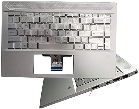 Teclado de substituição de laptop Compatível para HP Pavilion 14-CE 14-CE0064ST 14-CE0068ST 14-CE0008CA TPN-Q207 LAYOUT US com Palmrest