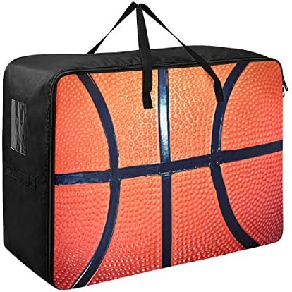 N/ A Bolsa de armazenamento de grande capacidade de N/ A - Roupas de basquete Organizador de roupas de roupas de cama com zíper