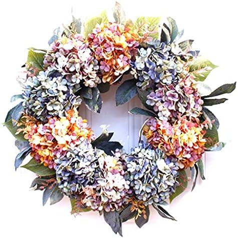 Mgwye Hydrangea Wreath Wedding Flor Flower Christmas Garland Dropship de decoração da porta da casa (Cor: A, tamanho