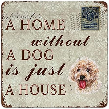 Placa de placa de cão de metal engraçado Uma casa sem cachorro é apenas uma casa de petle cão de animais de estimação