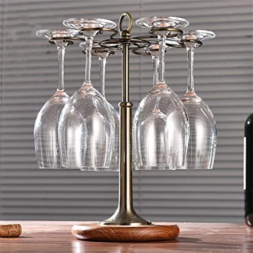 WFJDC pode pendurar 6 xícaras criativas de copo retrô europeu criativo Metal Metal Wine Wine Glass Shelf Winet Decoration