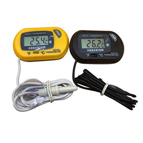 SmartCoco Digital LCD Sensor de tela Aquário Termômetro com fio Aquário Tanque de peixes Caixa de répteis Medidor de