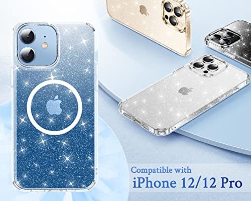Casekoo Magnetic Crystal Clear para iPhone 12 e 12 Pro Case [No.1 ímãs fortes] [nunca amarelo] [Drop Mil-Grade Testado] Compatível