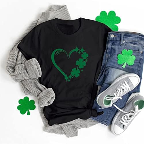 Yubnlvae Saint Patricks Day Sweatshirt for Women Shamrock Soft O pescoço PLUS TAMANHO Party Irish Pullover