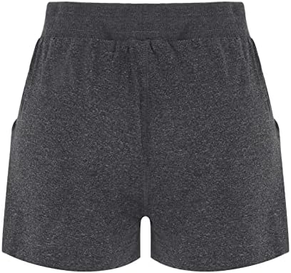 Shorts casuais de verão para mulheres Chaução alta da cintura relaxada shorts de ginástica estampa de listras estampa de calça confortável
