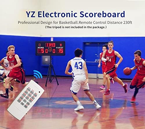 Yz 35 ”x18” x3 ”eletrônico de basquete grande placar de basquete, tiro Relógio 14/24 Segundo tempo personalizado,