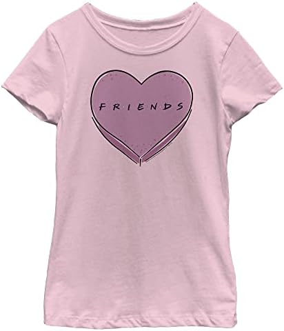 T-shirt de coração de menina de amigos