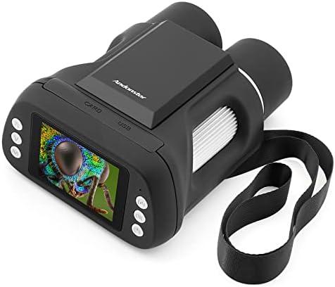 Andonstar Ad122 Microscópio infantil e telescópio lente dupla, binóculos portáteis de microscópio portátil, câmera