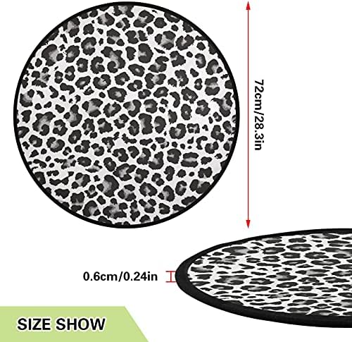 Xigua Leopard Pattern Design de árvore de natal Stand Mat 28,3 polegadas, tapete de bandeja à prova d'água para protetor de chão Decorações