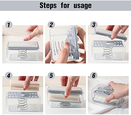 Ikasus Multifuncional Soof Dish Solder, Soap Soap Soap portátil Distribuidor de sabonete com salvamento de espuma de