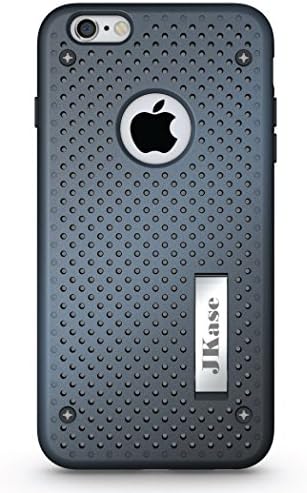 JKASE iPhone 6s Plus Case [Mesh] Proteção Tough 2 Camadas Armadura Tampa de caixa robusta com suporte de construção compatível