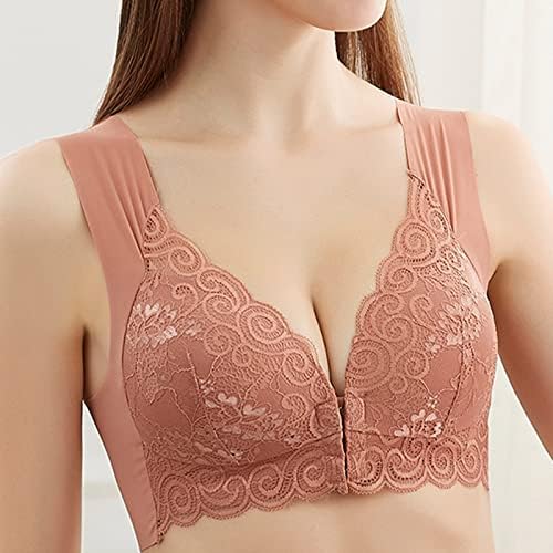 Fechamento da frente do sutiã de renda feminina São suavizando suavização de suavização pós -cirurgia Bralette Up Wirefree