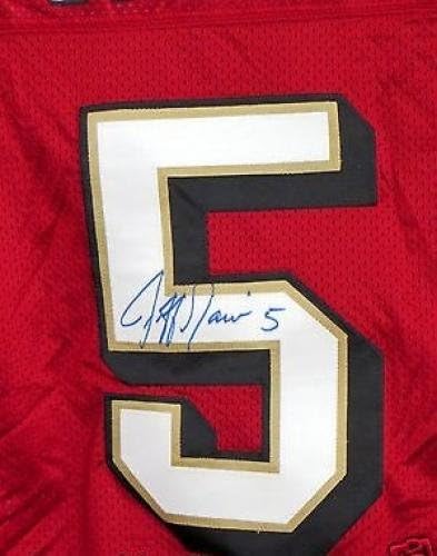 Jeff Garcia assinou o Auto São Francisco 49ers autêntico Jersey do modelo de jogo Reebok - camisas autografadas da NFL