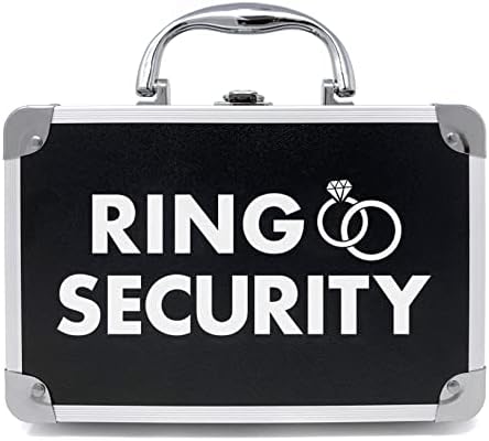 A pasta do portador de segurança do anel da legenda do anel com fendas acolchoadas para segurar anéis - Presentes do portador