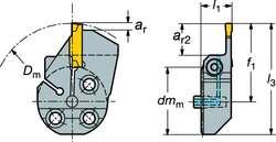 SANDVIK COROMANT 570-32R123G13C AÇO COROCUT 41641 CABEÇA PARA O STORE STROOVING, profundidade máxima de corte de 0,14