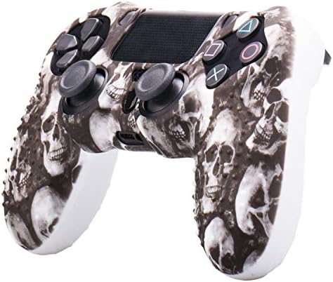 Ronshin Camouflage Soft Silicone Case Skin Grip Tampa para PlayStation 4 PS4 Squeleto do controlador