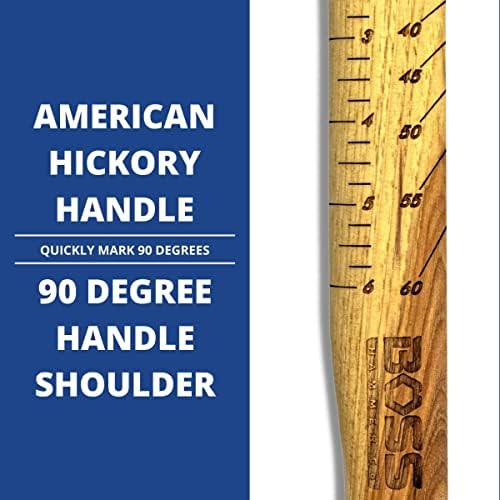 Chefe Hammer Premium 4340 Aço Rip Claw Hammer com Difícil Tennessee Hickory Handle - 18 oz, Cerakote, Rip Claw Design, Faced Milled - BH18STHI16M
