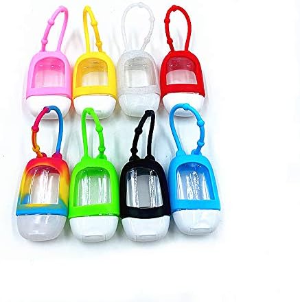 SENHOR. Forte 8 pacote Viajar garrafas clara de plástico com manga de silicone à prova de vazamento de reciclantes