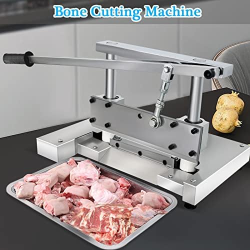 Máquina de corte de osso, lâmina manual de aço inoxidável de ossos de desktop manual, máquina de serra de carne de cutrinho de osso de pato de frango