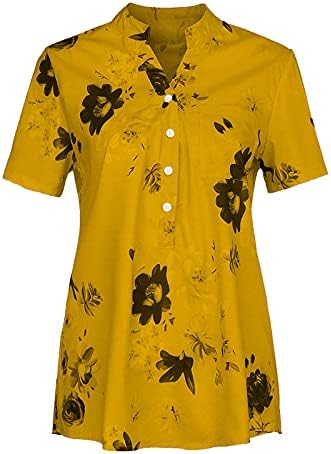 Tampas florais de tamanho grande para mulheres Casual Casual Bloups 2023 Button Down Fashion Shirve Shirts Blouse