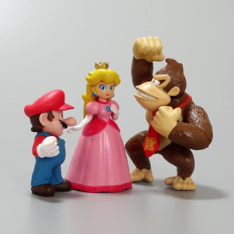 Bydiej Mario Figurestoys-Mario e Luigi Figuras de ação Conjunto de brinquedos de 1-3 '' Mario Luigi Yoshi Garage Kit Decorations Toy