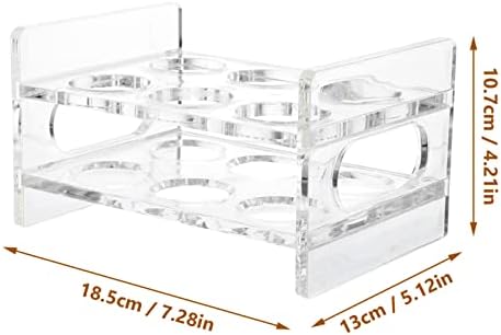 Upkoch copos de vidro conjunto dispensador de vidro tiro de vidro titular 12 xícaras de acrílico bandeja de vidro de tiro