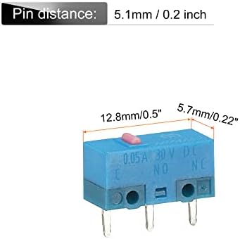 Meccanixity Mouse Micro Switch 0,78N 8000W Tempo 3 pinos Totgle rosa eixo Blue Micro Switches Reparação Reparação para o mouse