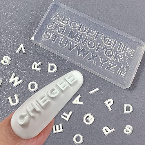 3d letras unhas arte moldes de silicone mini moldes de unhas de alfabetismo a-z letra moldes de resina 26 alfabetos molde ferramentas de unhas diy