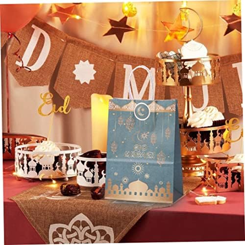 Kuyyfds Eid Mubarak Sacos de presente Kraft Paper Party Party Favor favorve bolsa Ramadan Decorations Supplies 20pcs sacos de presente