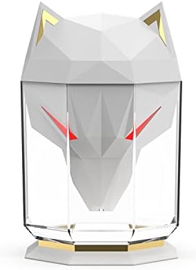 Umidificador em forma de lobo jjl.z, difusor de névoa fria, 650 ml de purificador de ar USB de desktop atomizando