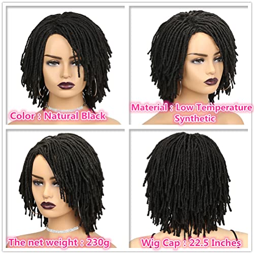 Wignee Short Dreadlock perualmente perucas para mulheres negras curtas dreadlock perucas para mulheres e homens negros
