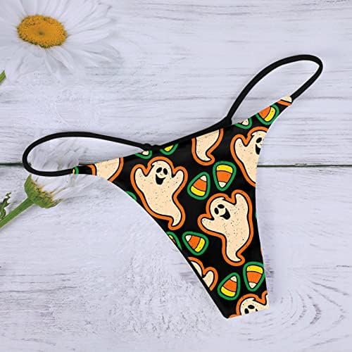 Tanga de cordas G de Halloween para mulheres desenho animado de aranha baixa calcinha de roupa de baixo contínua sem mostrar uma calcinha vintage