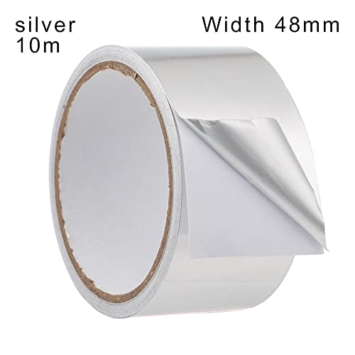 Homesogood 2 rolos fita adesiva de alumínio, 1,89 polegada x 65,6 pés adesivo adesivo adesivo de caulk Reparo de tira de fita adesiva para o banheiro