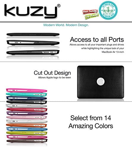 Caixa de couro Kuzy Compatível com MacBook Air 13 polegadas CASO 2017 2015 2013 Versão mais antiga Modelo A1466 A1369 Mac Book