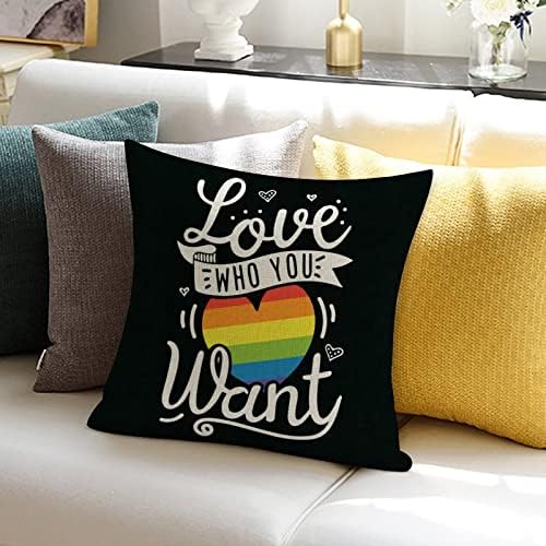 Ame quem você quer capa de travesseiro de arremesso de travesseiro dos namorados, lésbica, orgulho gay orgulho pansexual